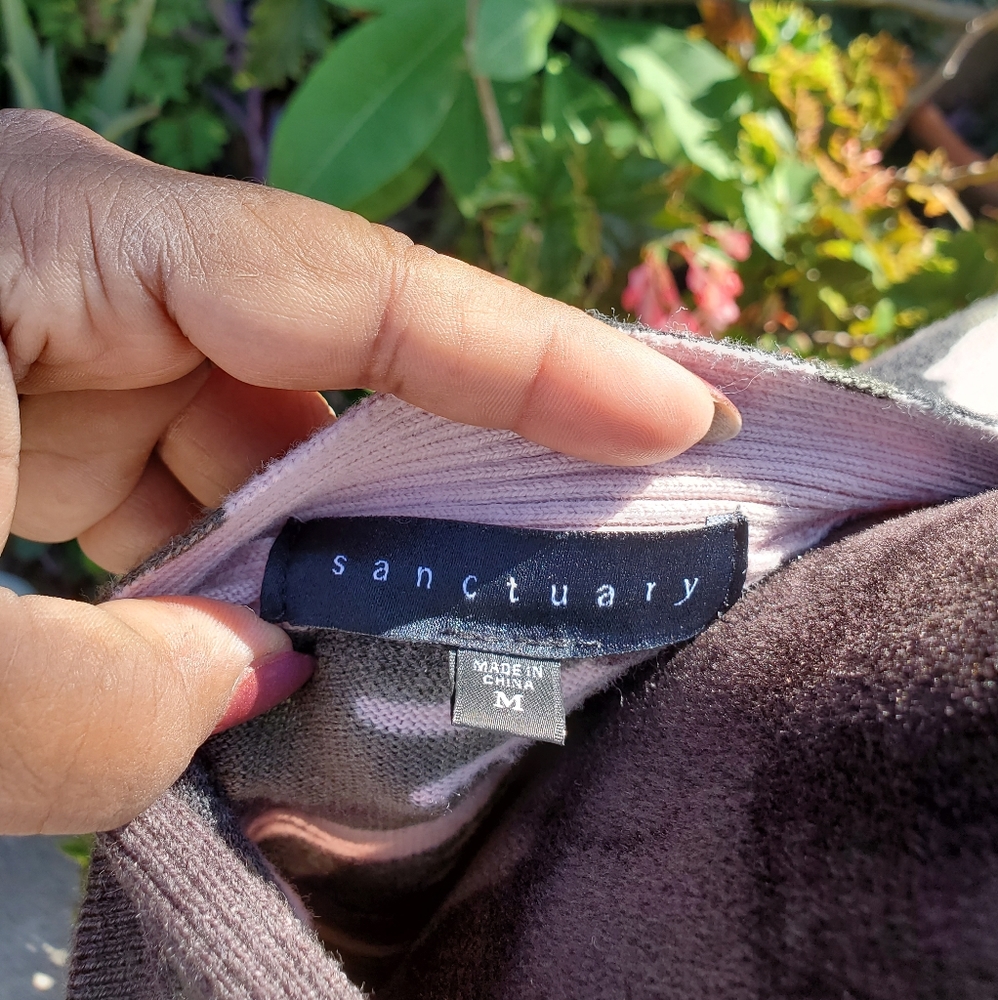 Sanctuary camo duster sweater, M - Picture 7 of 7